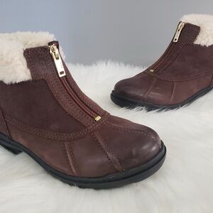 UGG Women's Chocolate Brown Zip-Up Boots